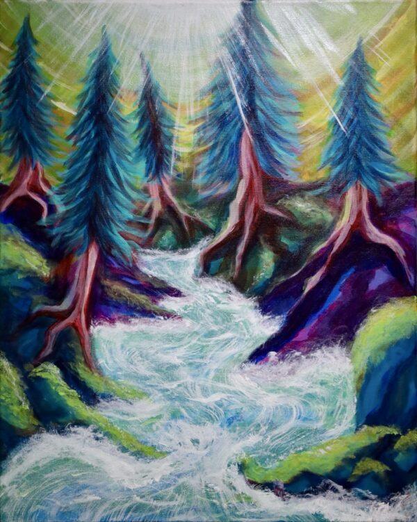 I Go Where the River Flows Artist Original